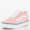 Vans Old Skool Childrens Girl Trainers-Pink/White
