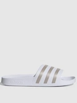 Adidas Sportswear Adidas Adilette Aqua Sliders - White/Grey -Sport Sphere RUCNK SQ3 0000000361 WHITE GREY SLs