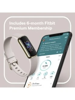 Fitbit Luxe Fitness Tracker - Soft Gold/Porcelain White -Sport Sphere RVNP6 SQ6 0000000013 WHITE SLd2