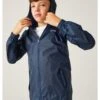 Regatta Kids Pack-it III Waterproof Jacket - Navy