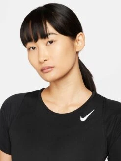 Nike Women's Running Df Race Tee - BLACK/SILVER -Sport Sphere RWT6D SQ4 0000000004 BLACK MDd