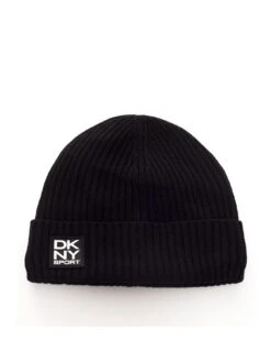 DKNY SPORT Ribbed Beanie - Black