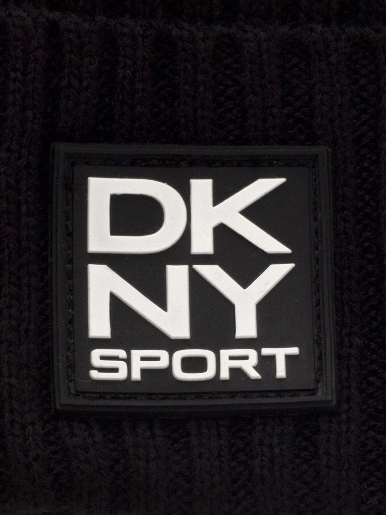 DKNY SPORT Ribbed Beanie - Black 3 DKNY SPORT Ribbed Beanie - Black - Image 3
