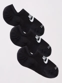 Nike Everyday Plus Cushioned 3 Pack Sock - Black
