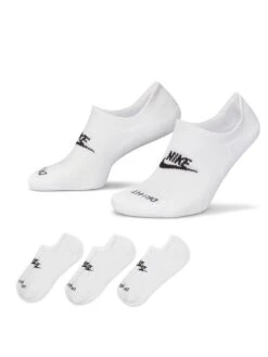 Nike 3 Pack Of Everyday Plus Cushioned Socks - White -Sport Sphere TFWHT SQ3 0000000269 WHITE BLACK SLd