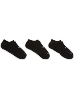 Nike 3 Pack Everyday Plus Cushioned Footie Socks - Black -Sport Sphere TFX3N SQ3 0000000004 BLACK SLd