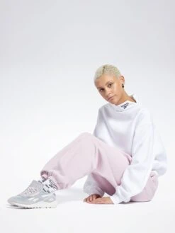 Reebok Classics Cozy Fleece Cowl Neck Sweatshirt -Sport Sphere TFXEF SQ3 0000000013 WHITE MDo