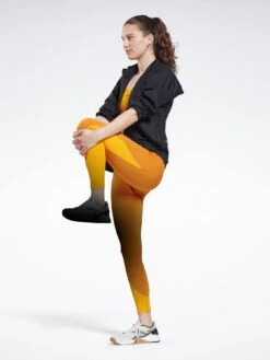 Reebok Workout Ready Rib High-rise Leggings -Sport Sphere THA46 SQ3 0000000198 ORANGE MDo