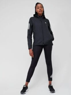 Adidas Performance Own The Run Hooded Running Windbreaker - Black -Sport Sphere TLDAN SQ3 0000000004 BLACK MDo
