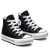 Converse Chuck Taylor All Star Hi Childrens Girls Eva Lift Canvas Platform Trainers -Black/White