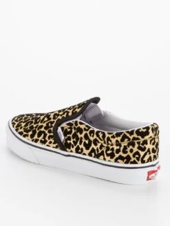 Vans Classic Slip-On Flocked Junior Girl Trainers - Leopard -Sport Sphere U3M36 SQ3 0000000147 LEOPARD SLs