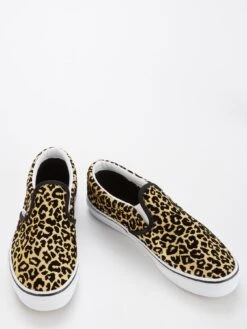Vans Classic Slip-On Flocked Junior Girl Trainers - Leopard -Sport Sphere U3M36 SQ4 0000000147 LEOPARD SLt