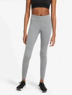 Nike Dri-FIT The One Mid Rise Leggings - Grey/White