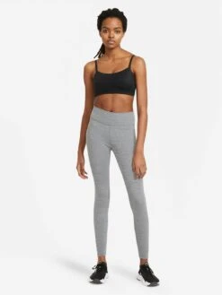 Nike Dri-FIT The One Mid Rise Leggings - Grey/White -Sport Sphere U44Y9 SQ3 0000000444 GREY WHITE MDo
