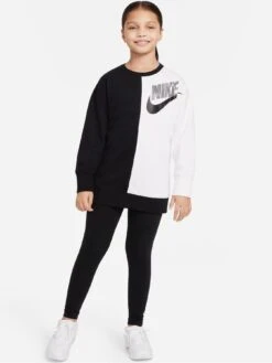 Nike Older Girls Nsw Bf Crew Dnc - Black/White -Sport Sphere U97M4 SQ2 0000000019 BLACK WHITE MDf