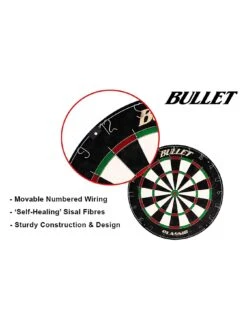 Bullet Professional Dartboard Starter Set - Includes Scoreboard, Marker Pen, Eraser, Two Sets Of Steel Darts -Sport Sphere UC3PH SQ5 0000000088 NO COLOR SLd2