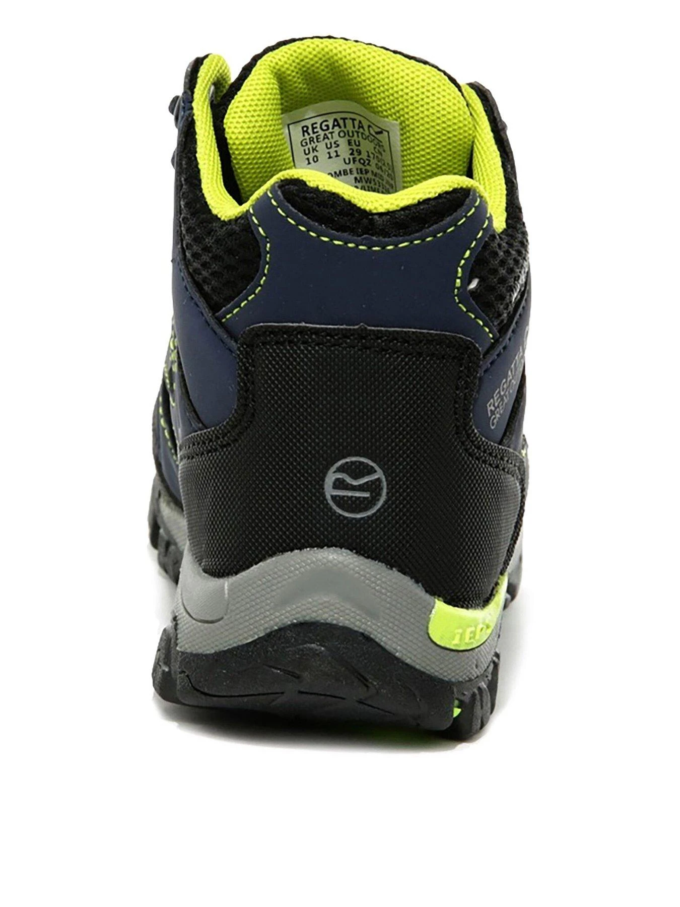 Regatta Junior Holcombe Waterproof Mid-Cut Walking Boot - Navy/Lime 3 Regatta Junior Holcombe Waterproof Mid-Cut Walking Boot - Navy/Lime - Image 3