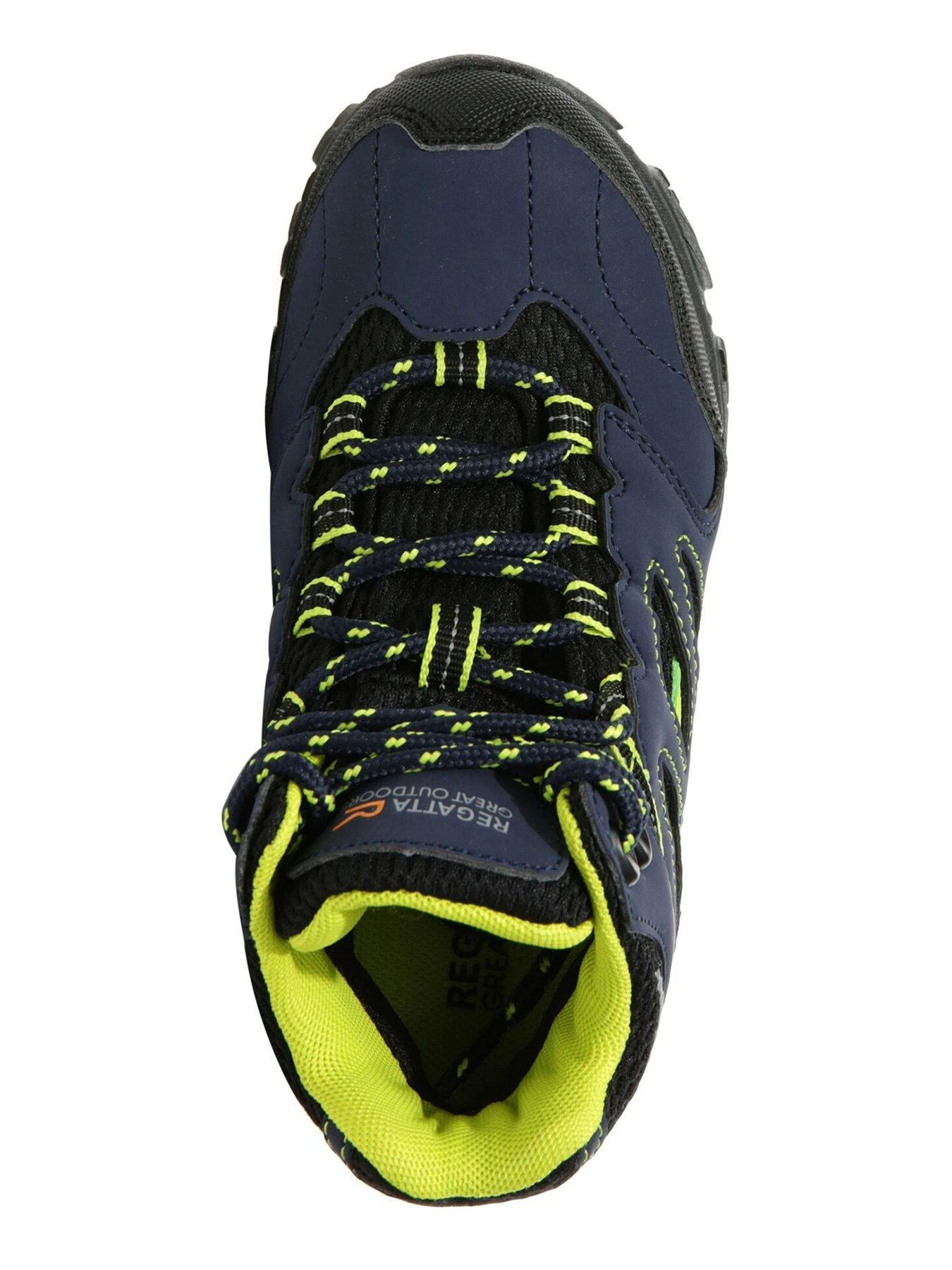 Regatta Junior Holcombe Waterproof Mid-Cut Walking Boot - Navy/Lime 5 Regatta Junior Holcombe Waterproof Mid-Cut Walking Boot - Navy/Lime - Image 5