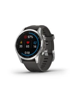 Garmin Fenix 7S Multisport GPS Watch - Silver With Graphite Band -Sport Sphere UH3RU SQ7 0000000005 GREY SLd3