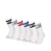 Converse Younger Kids 6 Pack Wordmark Crew Socks - White