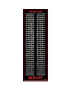 Bullet Non-Slip Tournament Check Out Dartboard Mat For Home Practice - Red