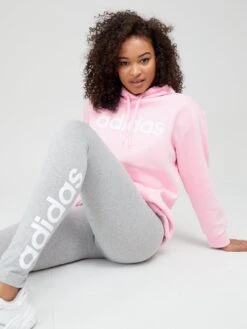 Adidas Sportswear Essentials High-waisted Logo Leggings - Grey/White -Sport Sphere UJ3KK SQ4 0000000390 MEDIUM GREY HEATHER MDd