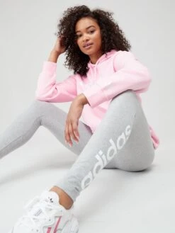 Adidas Sportswear Essentials High-waisted Logo Leggings - Grey/White -Sport Sphere UJ3KK SQ5 0000000390 MEDIUM GREY HEATHER MDd1