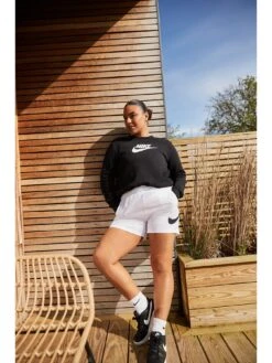 Nike Women's Nsw Club Fleece Gx Crew - BLACK/WHITE -Sport Sphere UJJ7L SQ6 0000000019 BLACK WHITE MDd2