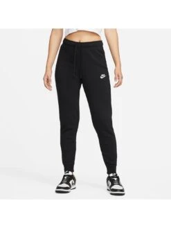 Nike NSW Club Fleece Mid Rise Tight Joggers - Black/White -Sport Sphere UJJA9 SQ6 0000000019 BLACK WHITE MDd2