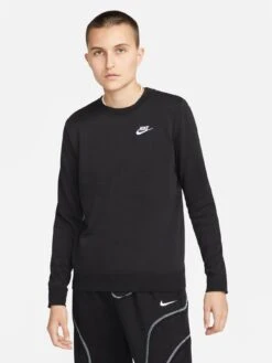 Nike NSW Club Fleece Crew - Black/White