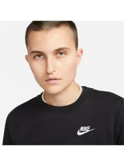 Nike NSW Club Fleece Crew - Black/White -Sport Sphere UJJJE SQ5 0000000019 BLACK WHITE MDd1