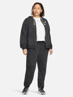 Nike Gym Vintage Easy Zip Through Hoodie (Curve) - Black/White -Sport Sphere UJJKG SQ3 0000000019 BLACK WHITE MDo