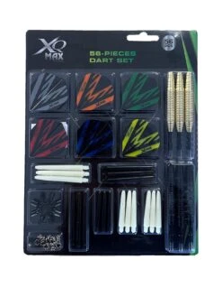 XQ Max 90 Piece Darts Accessory Kit - Includes 2 Sets Of Brass Barrels, 6 Sets Of Nylon Shafts, 6 Sets Of Flights, Flight Protector, 32 O-Rings