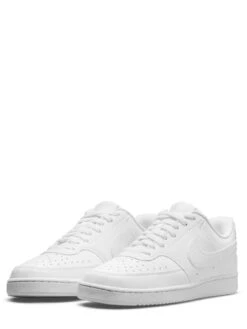 Nike Court Vision Low Trainers - White/White -Sport Sphere UL3XV SQ3 0000000001 WHITE WHITE SLf