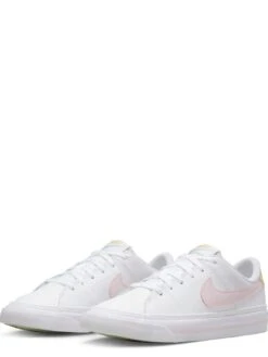 Nike Court Legacy Junior Girls Trainers -Sport Sphere ULGCD SQ3 0000000524 WHITE PINK SLf