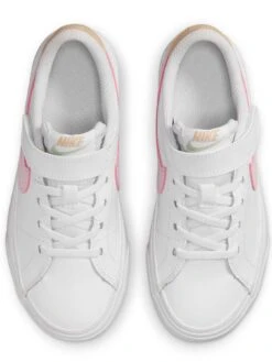 Nike Court Legacy Kids Girls Trainers -Sport Sphere ULGCE SQ4 0000000524 WHITE PINK SLt