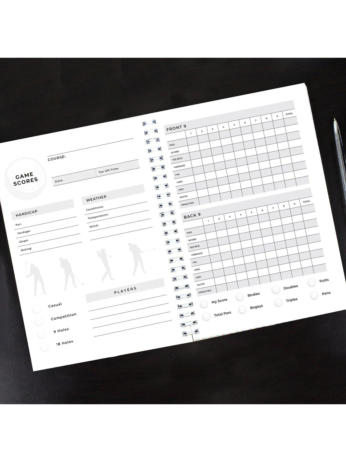 The Personalised Memento Company Personalised A5 Golf Log Book 3 The Personalised Memento Company Personalised A5 Golf Log Book - Image 3