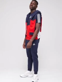 Adidas Sportswear Essentials Fleece Regular Tapered Joggers - Navy/White -Sport Sphere UMPDT SQ3 0000000025 NAVY WHITE MDo