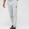 Adidas Sportswear Essentials Fleece Regular Tapered Joggers - Grey/Black