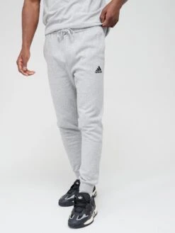 Adidas Sportswear Essentials Fleece Regular Tapered Joggers - Grey/Black