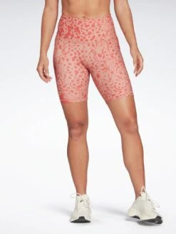 Reebok Lux Bold Modern Safari Print High-waisted Shorts