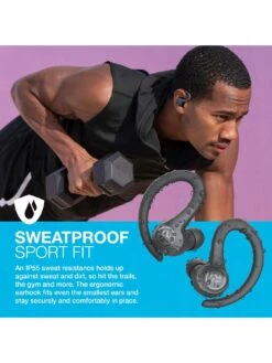 JLab GO Air Sport True Wireless Headphones -Sport Sphere UT2J6 SQ5 0000000004 BLACK SLd1