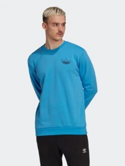 Adidas Originals Trefoil Ser Crew Neck Sweat Top - Blue