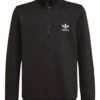 Adidas Originals Kids Adicolor Half Zip Sweatshirt - Black