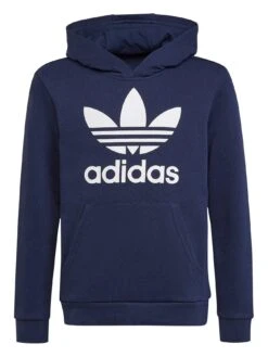 Adidas Originals Junior Adicolor Trefoil Hoodie - Dark Blue