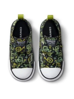 Converse Chuck Taylor All Star 2v Snake Print Toddler Ox Trainers -Sport Sphere UVGY9 SQ4 0000000443 GREY GREEN SLt