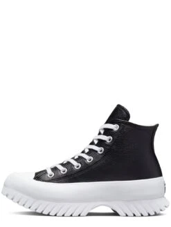 Converse Chuck Taylor All Star Lugged Leather Hi-Tops - Black/White -Sport Sphere UWGDU SQ3 0000000019 BLACK WHITE SLf