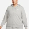 Nike Curve Club Fleece Zip Through Hoodie - Grey