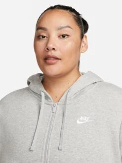 Nike Curve Club Fleece Zip Through Hoodie - Grey -Sport Sphere UX3RB SQ4 0000000005 GREY MDd