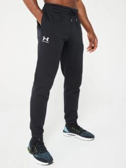 UNDER ARMOUR Men's Training ES/Sential Fleece Jogger - BLACK/WHITE